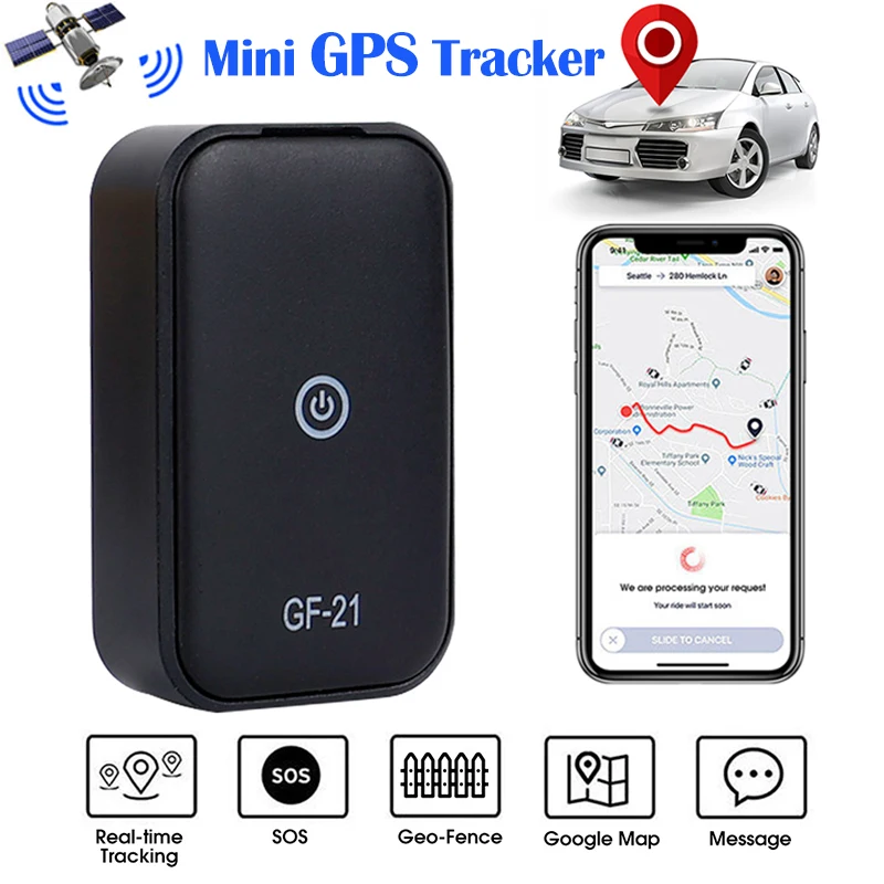 Mini GPS Tracker GF21 Car Tracker Vehicle GPS Locator Anti-Lost Recording Listening Smart Tracking Device Auto Parts