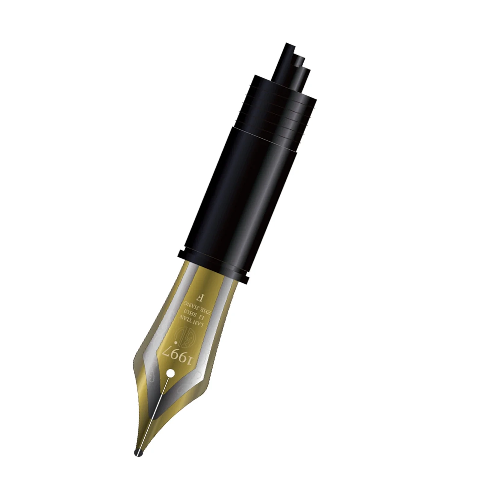 hongdian 木軸 万年筆 長刀研ぎ調ペン先換装 NMF グリーン