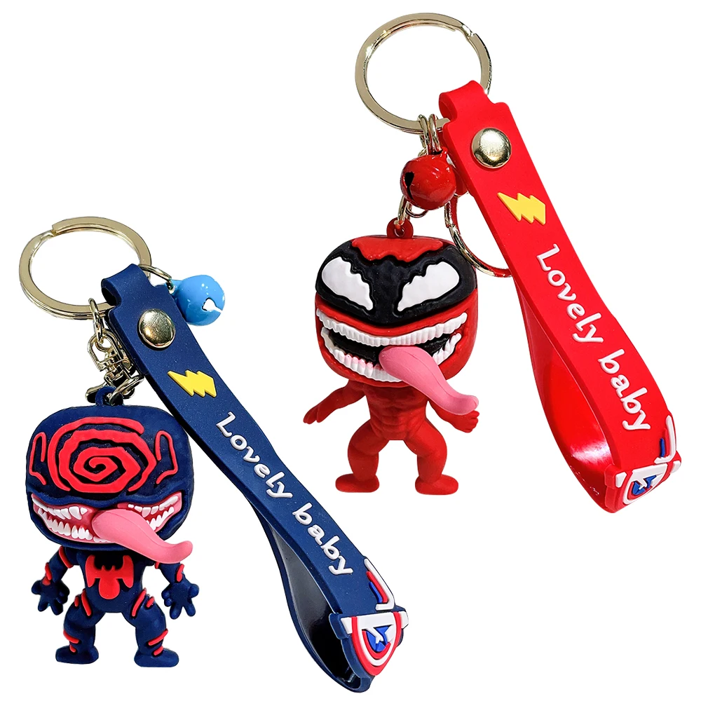Marvel Anti Hero Venom Portachiavi Cute Deadpool Gel Di Silice Portachiavi Cartoon Avengers Super Hero Ciondolo Portachiavi Disney Jewelry