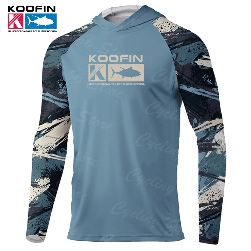 Koofin, Shirts, Koofin Mens Fishing T Shirt Long Sleeve Tee Blue High  Performance Size Small S