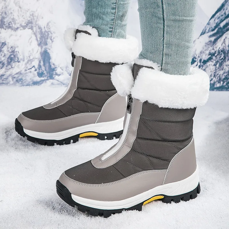 Cold Resistance -30℃ Women Snow Boots Fashion Outdoor Winter Hiking Shoes Waterproof Size 36-42