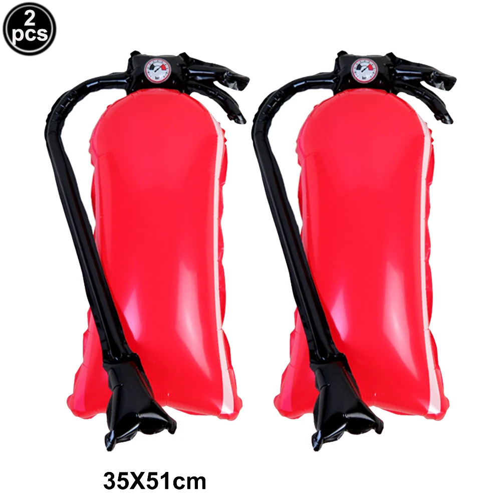 Firefighter Party Decoration Balloon Set - Fire Engine, Airplane & Ambulance Foil Balloons