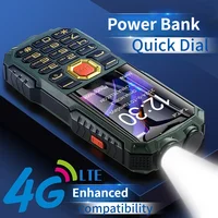 4G LTE Durable Elderly Phone with Power Bank Two Sim Big Keypad Large Battery SOS Call Speed Dial Flashlight for Seniors 2