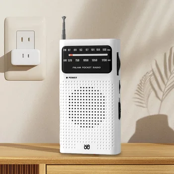 Portable Mini Radio Full Band FM/AM/SW Battery Operated Radio Player with Telescopic Antenna Emergency Radio Built-in Speaker 5