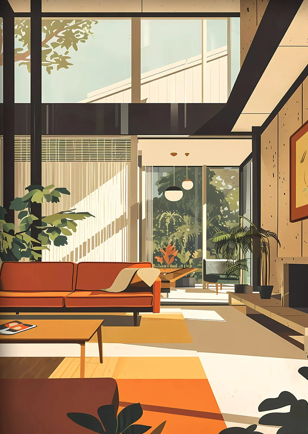 Minimalist Bauhaus Architecture Abstract Canvas Art