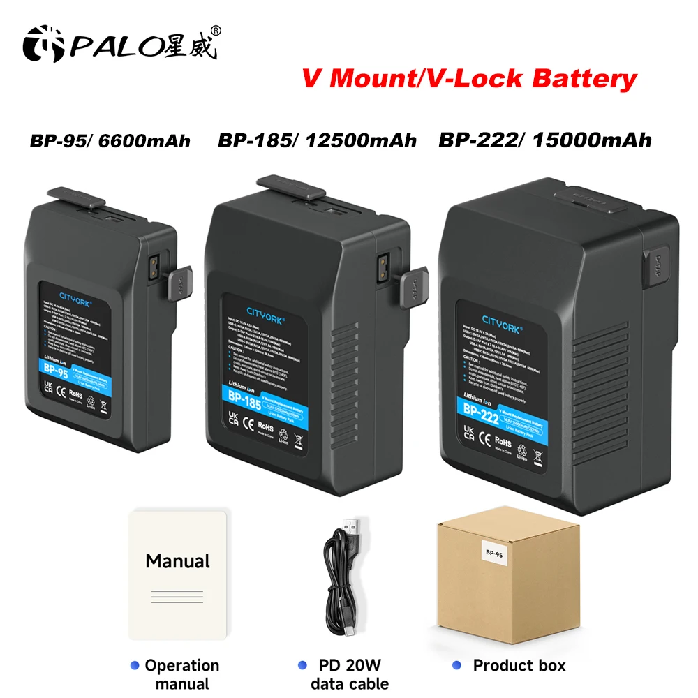 Vマウントバッテリー BP-95 V-Lock BP Batteries V Mount Battery BP-95 With PD 60W Fast