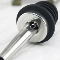 Stainless Steel Wine Olive Oil Pourer Dispenser Spout Glass Bottle Pourer Cap Spout Stopper Mouth Dispenser Bartender 2