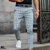 Checkered Pattern Fashion Men Trousers Plaid Loose Autumn Winter Vintage Men's Pants Business Casual Straight Leg Slim Pants 4