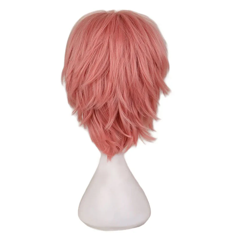 Parrucche sintetiche per cosplay anime da donna per uomo Capelli corti lisci Resistenza al calore Parrucche corte multicolori rosso bianco rosa grigio marrone - immagine 5