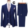 Cenne Des Graoom 2023 Latest Coat Design Men Suits Tailor-Made 3 Pcs Set Stripe Blazer Vest Pants Casual Wedding Costume Homme 1
