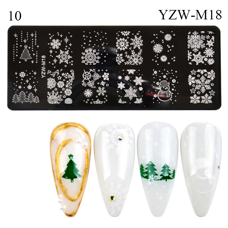 

Christmas Snowflake Leaves Nail Art Template Fashion Nail Stamping Plate High Quality Butterfly Nail Art Flower Print Template
