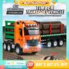 1:18 RC Wood Transporter Truck 9CH Semi Trailer With Sound Light Remote Control Detachable Body Engineering Vehicle Kids Toys 1