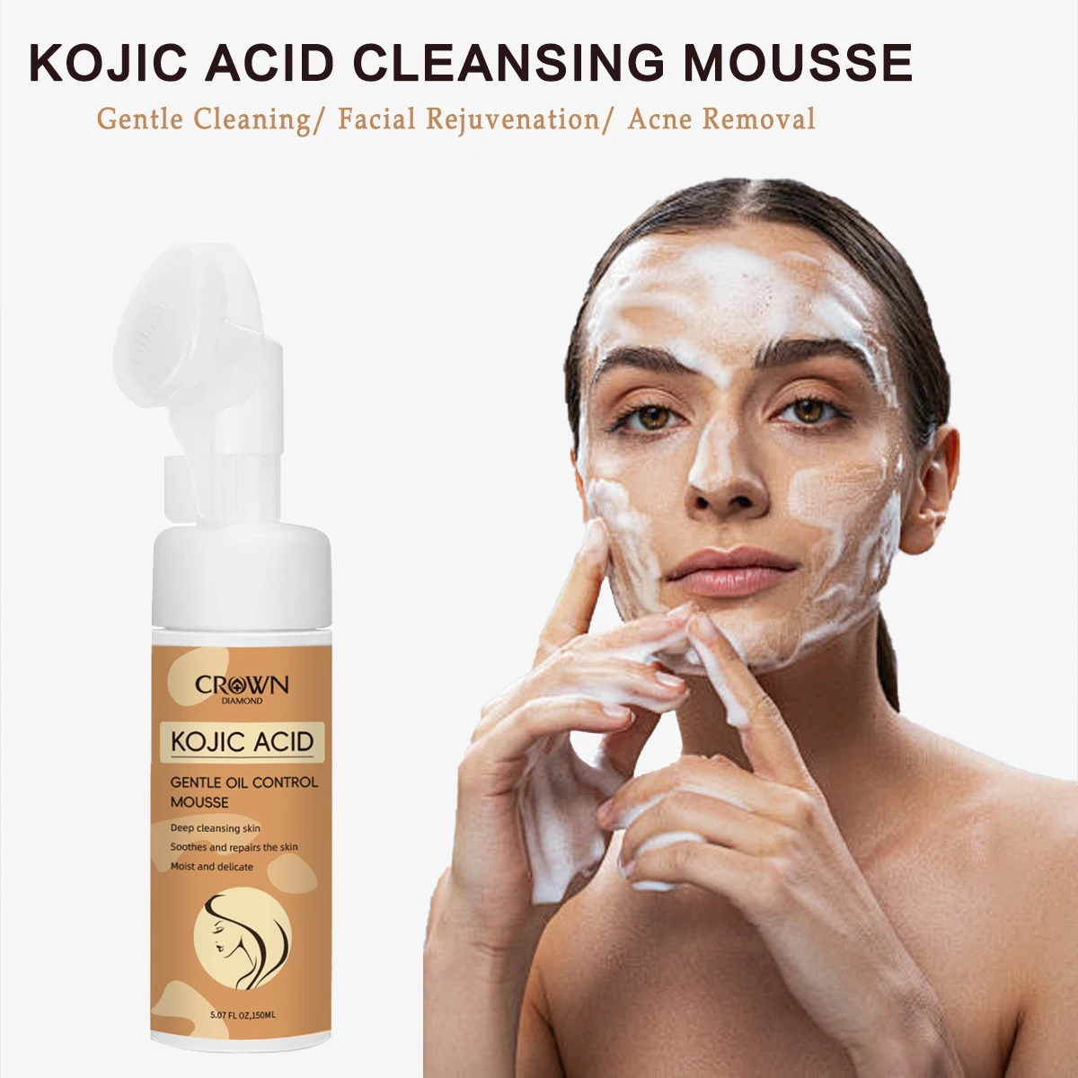 Kojic Acid Whitening Facial Cleanser 100g Moisturizing Oil Control Face Wash for All Skin Types Unisex Adult Use Quick Whitening 2