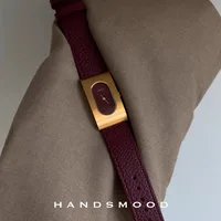 ساعة جلد راقية 5