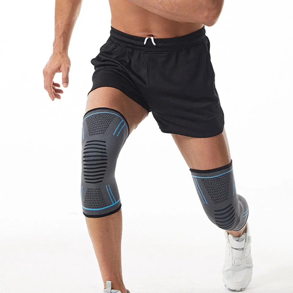 1PCS Compression Knee Support Sleeve Elastic Knee Pads Brace Springs Gym Sports Protector Basketball Volleyball Run