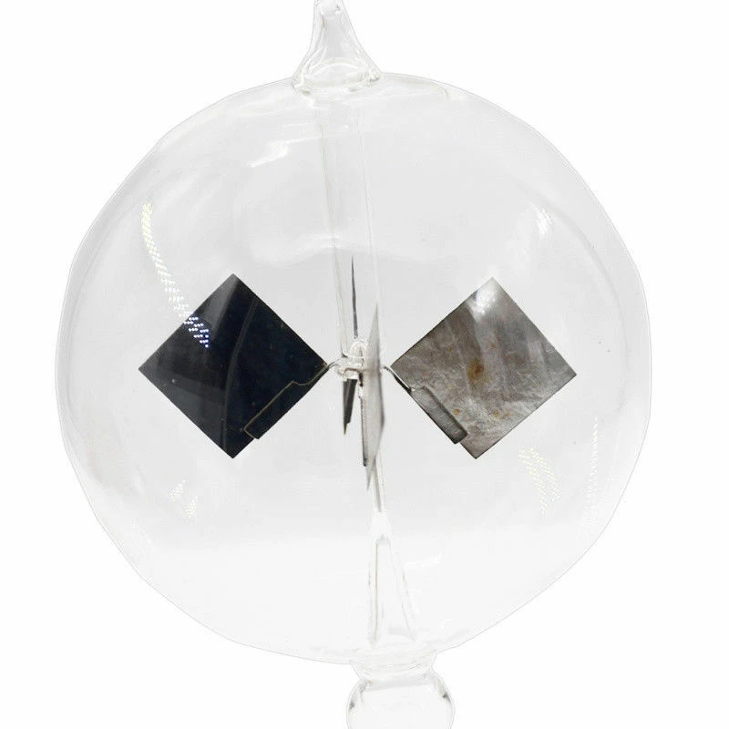 Clear Solar Power Radiometer Sun Light Energy Spinning Vanes Glass Radiometer Science Educational Light Mill 3