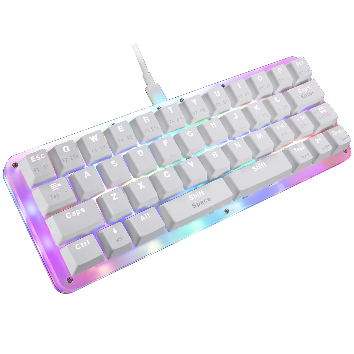 

Мини-клавиша Mini42, компактная, портативная, Игровая графика для редактирования, многофункциональная Настройка, персонализированная механическая мини-клавиатура 40%