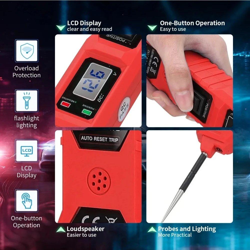 Circuit Tester CNBJ-823 Vehicle Diagnostic Tool with Power Switch