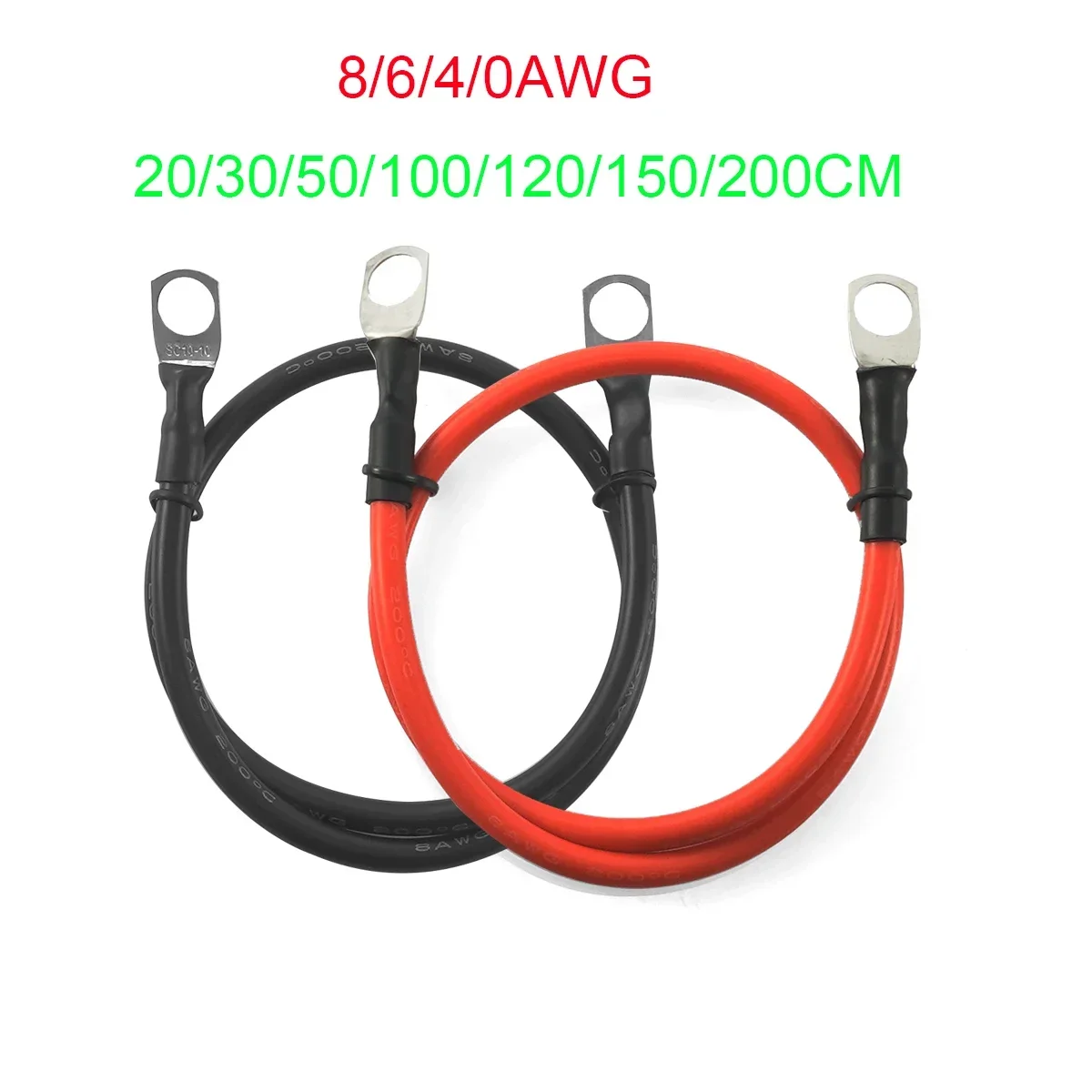 Car Battery Cable Silicone Wire Extension Cable Tinned Copper Wires Connector For New Energy Vehicles Car Battery Inverter Solar