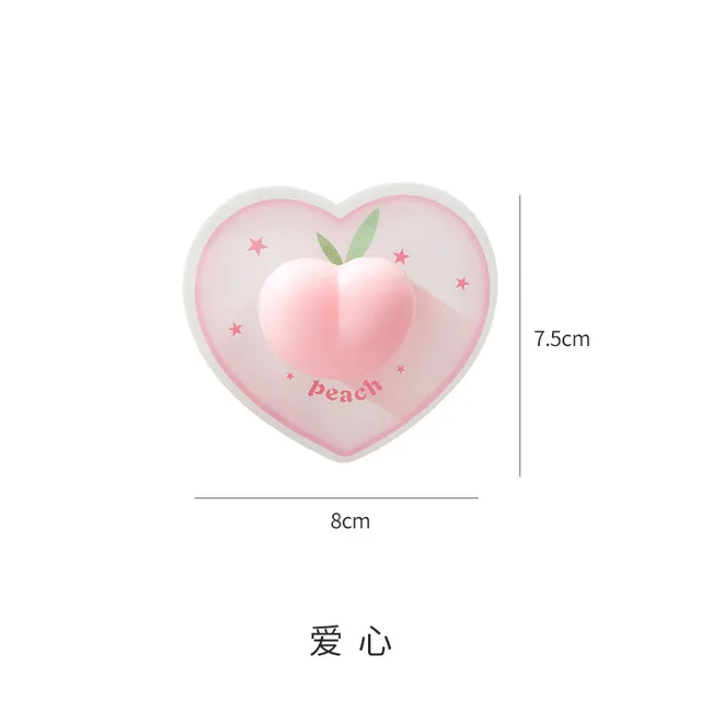 Cute Kawaii Cute Peach Ass Squeeze Fingertip Toy DIY Bumper Anti-collision Sticker Squeeze Elastic Decompression Children's Toy 6