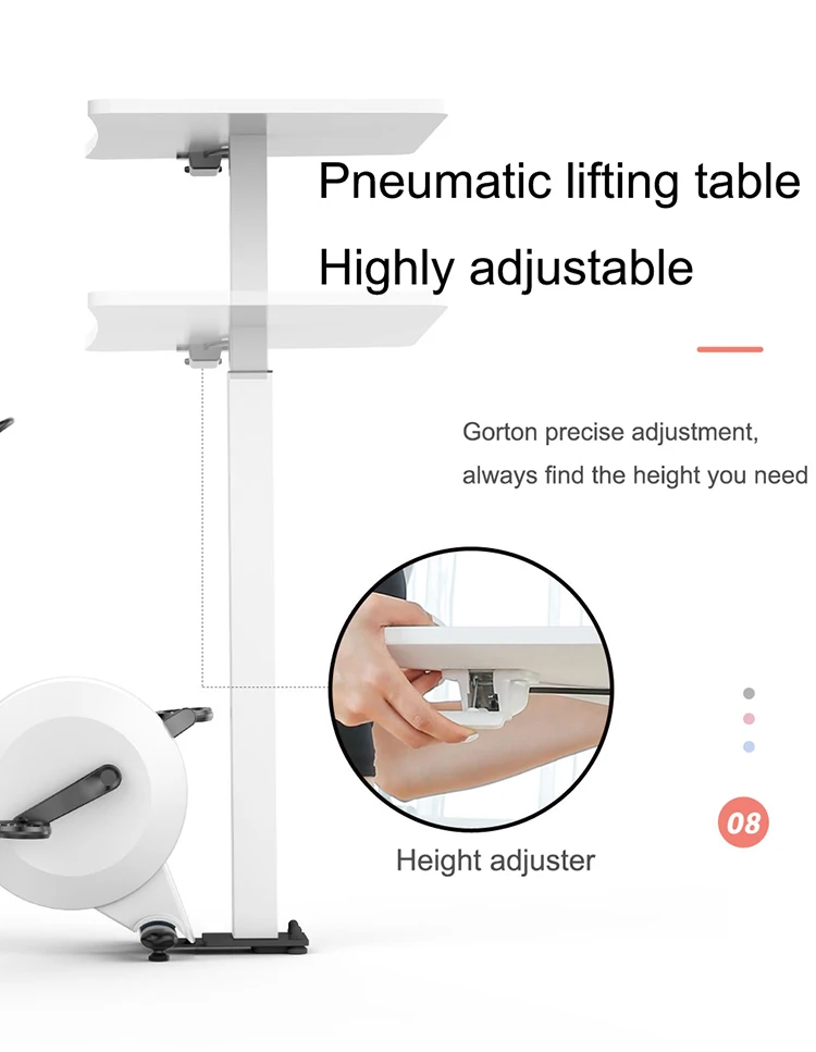 Tavolo Regolabile Per Bici Interno - Altezza 85-119cm - Superficie Antiscivolo 71x36cm - Con Ruote Bloccabili - Foto 7