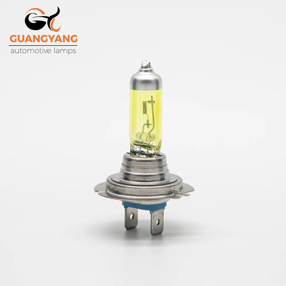 자동차 헤드라이트, 자동차 안개등, 할로겐 전구, H7, 12V, 55W, 노란색 조명, 2800K, 2 개
