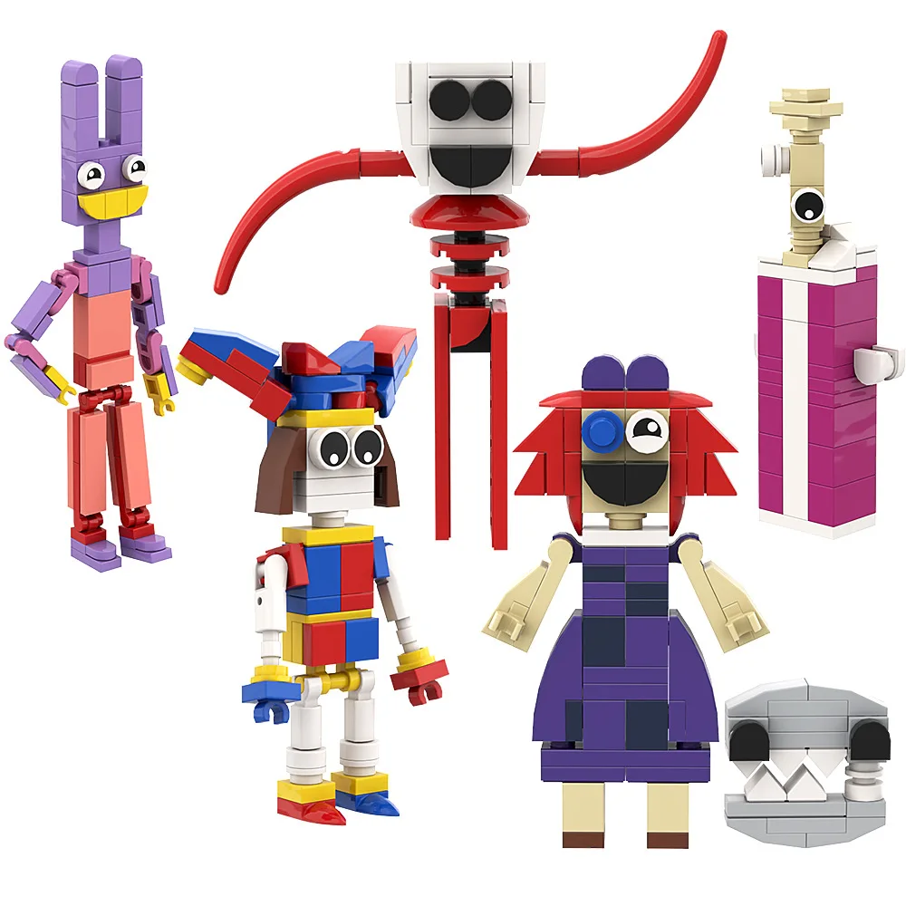 THE AMAZING DIGITAL CIRCUS Animated Movies Character Building Blocks Assembly Toy Room Decoration Ornaments Collection Gifts
