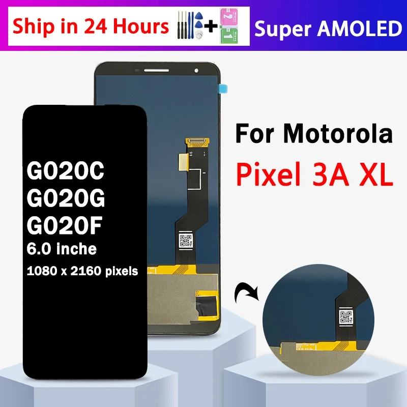 

Super AMOLED For Google Pixel 3a XL 3aXL LCD G020C G020G G020F G020A G020B G020D Display Touch Screen Digitizer Assembly