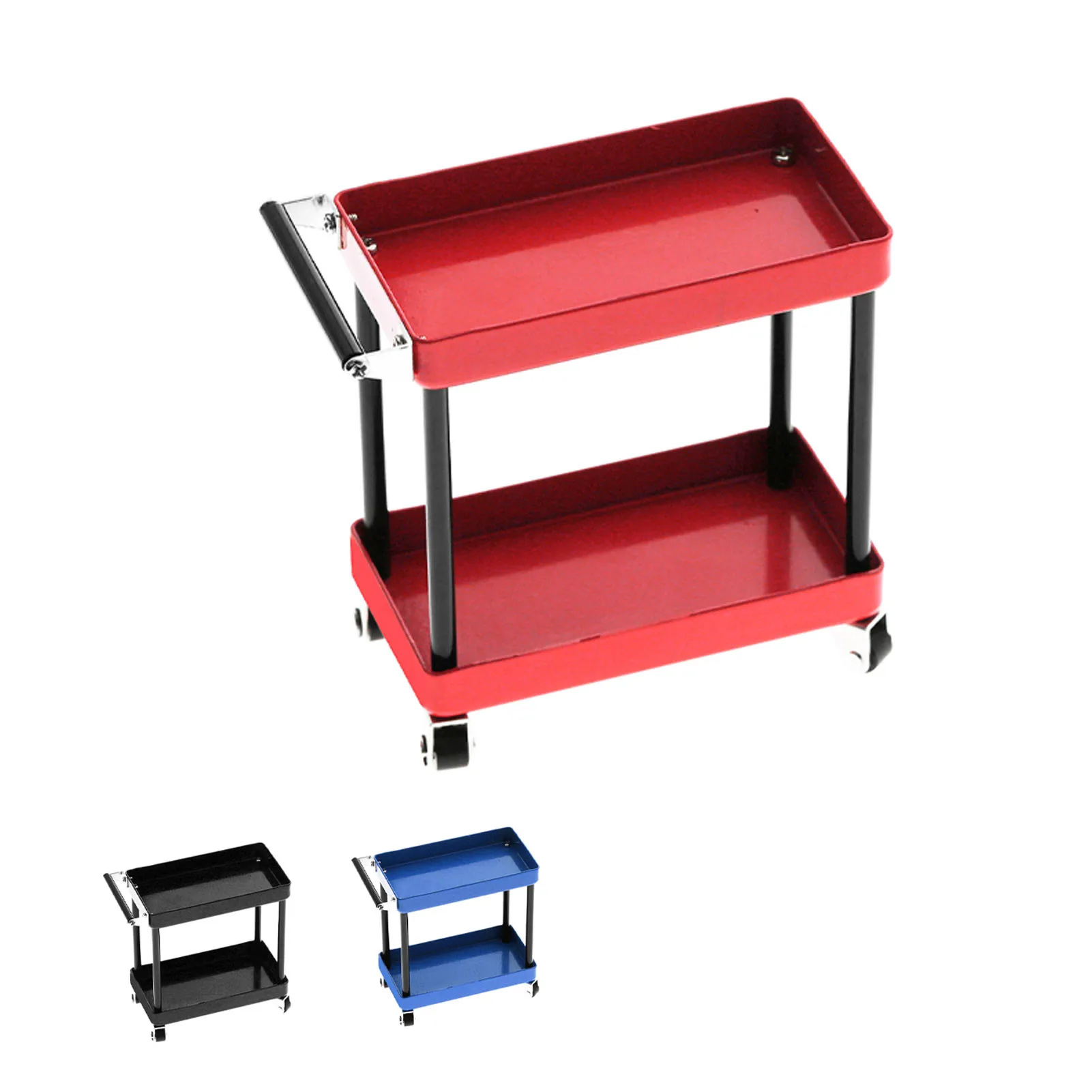 Chariot à outils 2 niveaux pour RC 1/8 1/10 1/12 1/16 - Rouge, Noir, Bleu