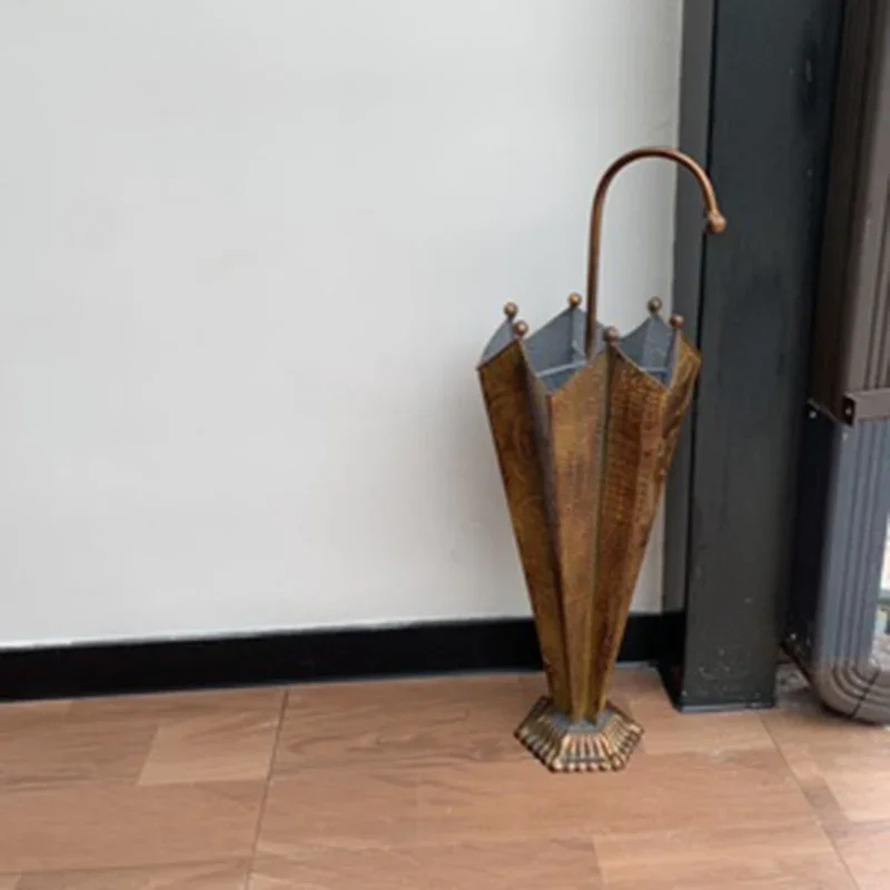 Creative Wrought Iron Rust-proof Stand Retro Craft Storage Bucket Holder Pool Umbrella Tray