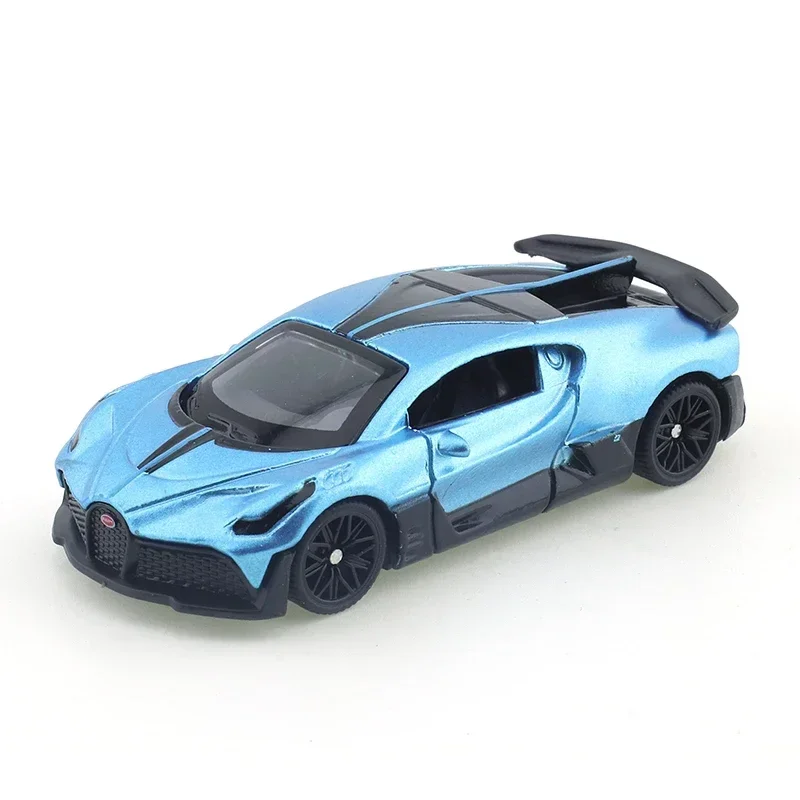 TSC 1/64 Bugatti Divo Carbon Grey/Metal Blue Car Alloy Toys Motor Vehicle Diecast Metal Model Kids Xmas Gift Toys for Boys 2