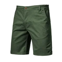 Shorts Men's Straight Slim Fit Five-quarter Pants Summer New Cotton Casual Large Size Solid Color Men's Clothing Shorts for Men 2