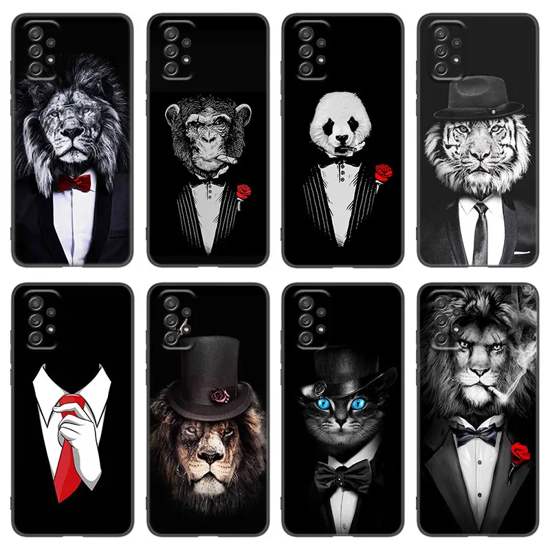 Man Suit Shirt Tie Phone Case For Samsung Galaxy A12 A22 A31 A32 A50 A51 A70 A71 A72 A11 A21S A02S A10S A20S A30S A52 S 5G Cover