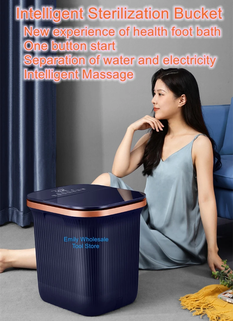 Description Picture 2 of itemGlass mirror touch screen footbath soaking bucket deep bucket surfing footbath constant temperature heating footbath bucket