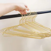 5pcs Clothes Hangers Heavy Duty Metal Strong Non-Slip Clothing Coat Hanger For Bedroom Gold Silver Wardrobe Storage Organizer 2
