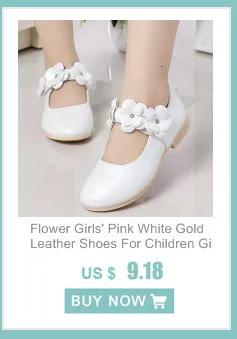 Flower Girls Pink White Gold Leather Shoes For Children Latin Dance Princess Wedding Party 6 8 10 12 Years Old schoenen meisjes boy sandals fashion