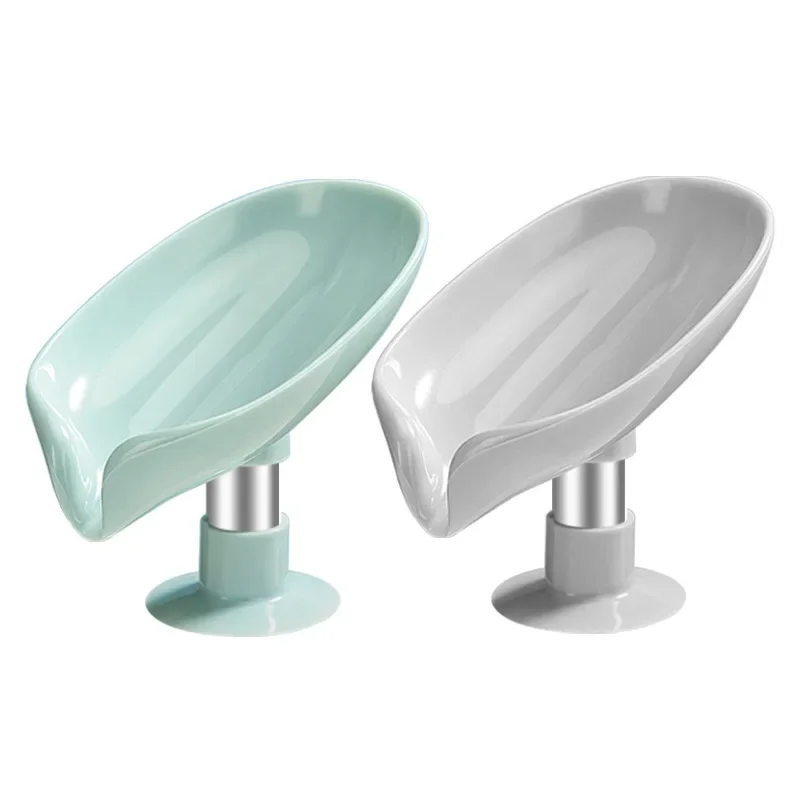 

Suction Cup Soap dish For bathroom Shower Portable Leaf Soap Holder Plastic Sponge Tray For Kitchen Bathroom accessories