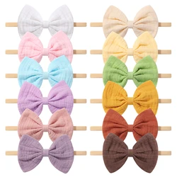 0~3Years Soft Headband Newborn Solid Color Bowknot Head Band Baby Toddler Daily Casual Headwear Kids Hair Accessories Wholesale