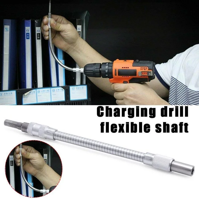 Electric Drill Screwdriver Bit Snake flexible Hose Cardan Shaft 1/4 6.35mm Connection Soft metal Extension Rod Link tool