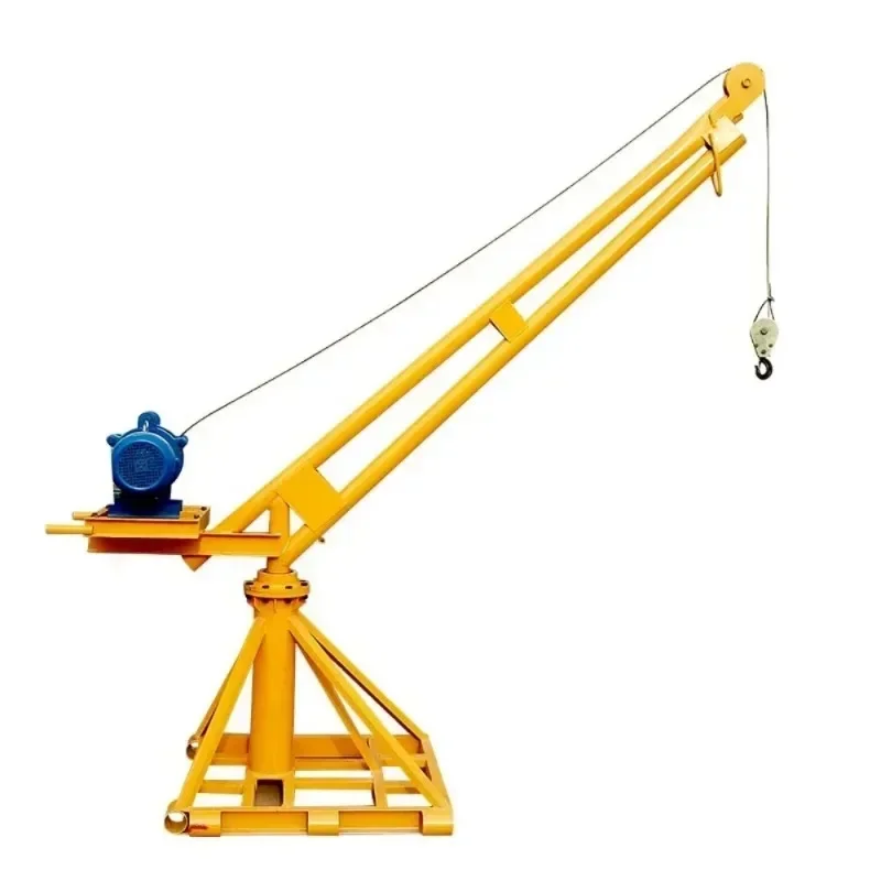 360 Degrees Rotate 1000kg Small Outdoor Use Portable Mini Engine Crane Construction Materials Lift Crane