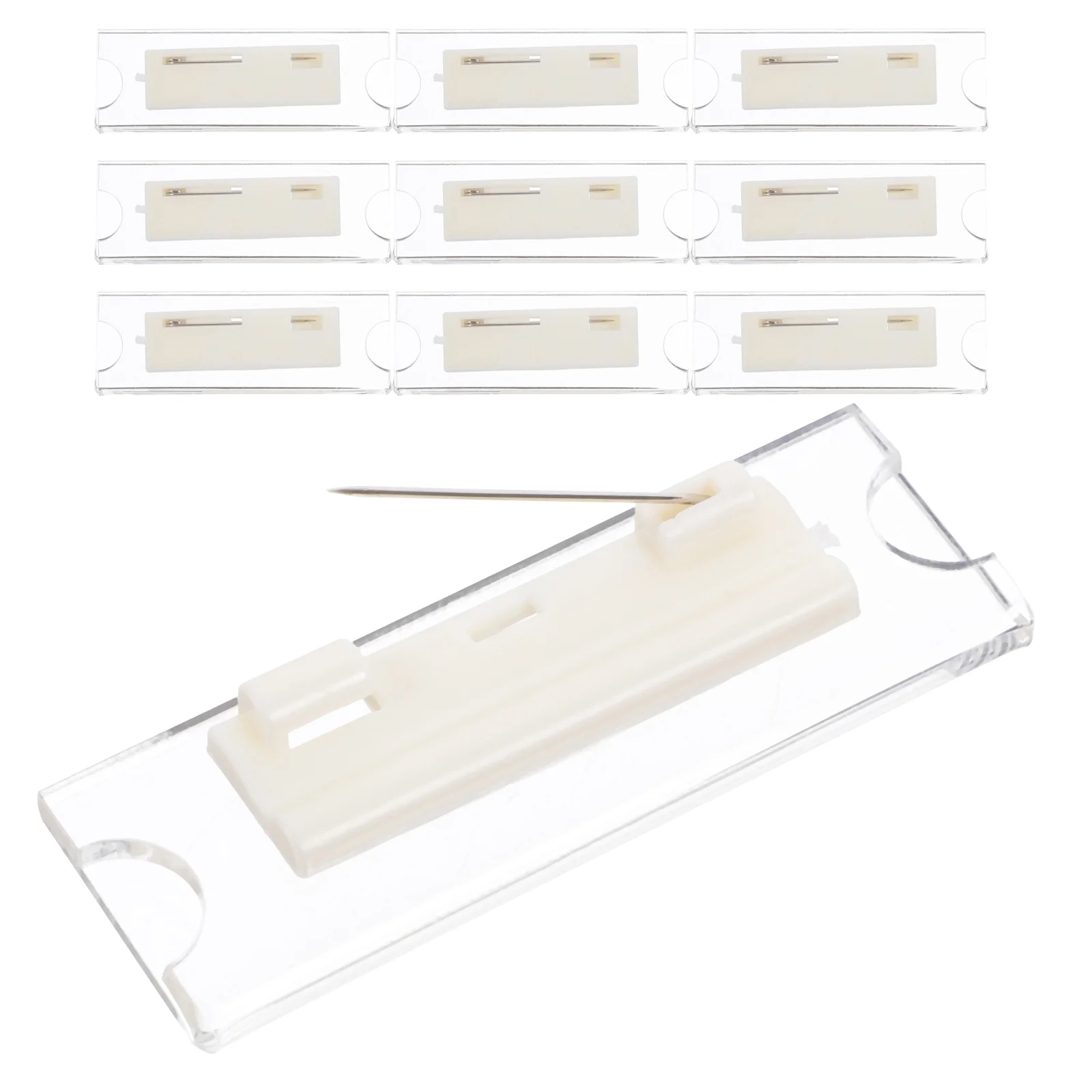 

10 Pcs Work Badge Name Tag Holder Cards Holders for School Employee Students Hotel Cases Perspex Crafts Nameplate Permission