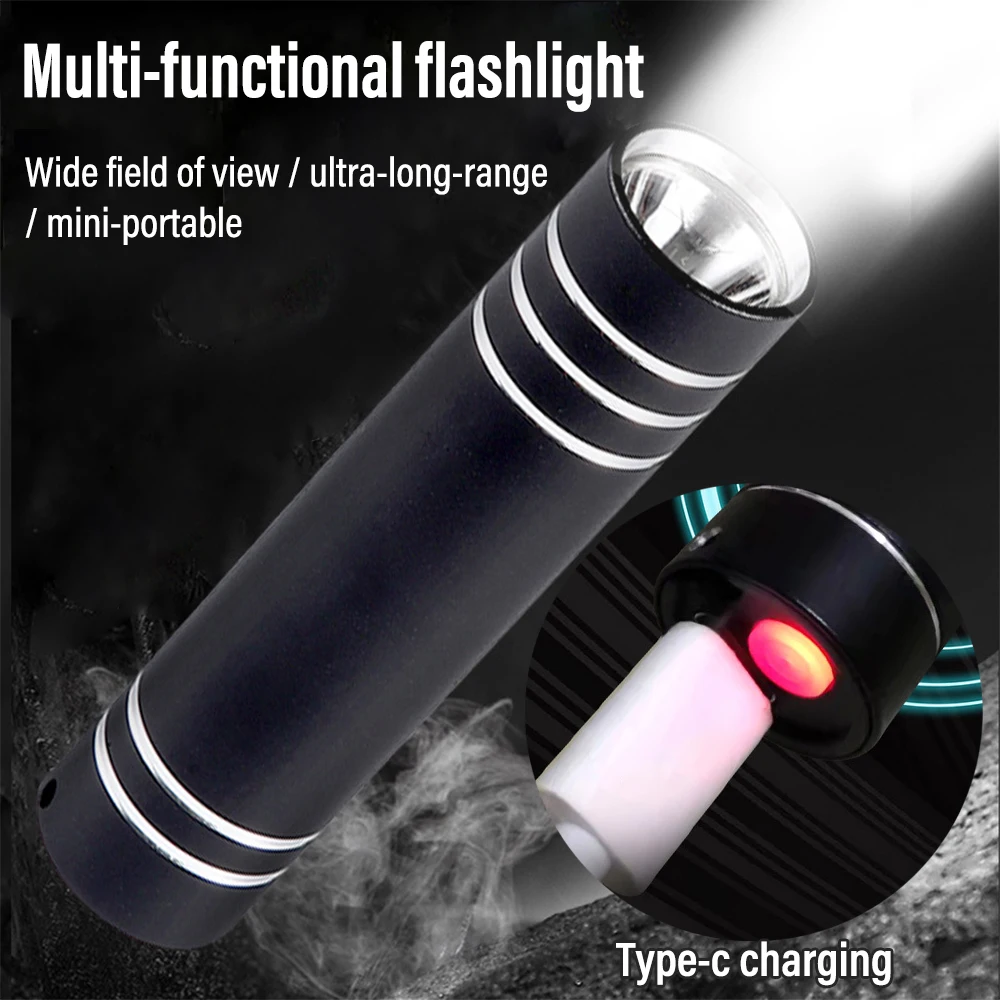 

F5 Mini LED Flashlight Rechargeable Ultra-long Range Strong Light 3 Lighting Modes Waterproof Portable Suitable Night Lighting