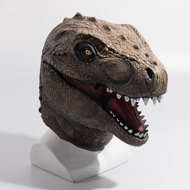 T-Rex Jurassic World Cosplay Latex Mask Realistic Dinosaur Adult Masks Full  Head Animal Custom Halloween Party Helmet - AliExpress