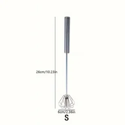Durable Stainless Steel Semi-Automatic Egg Mixer for Effortless Kitchen Baking (S size)