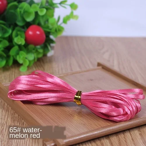 White Silk Satin Ribbon for Gift Wrapping and DIY Crafts - 1/8 (3mm), Ideal for Celebrations and Decorations