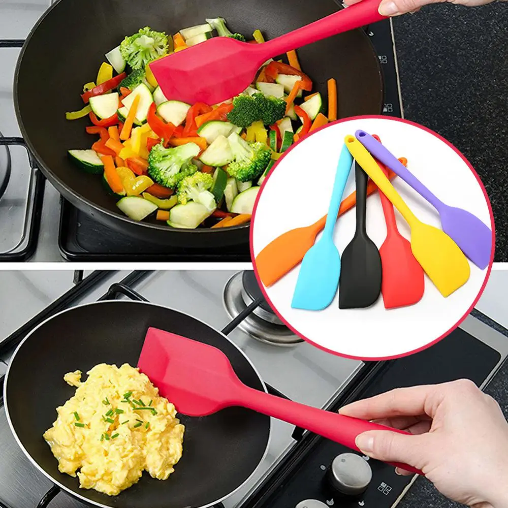 11 Inch Silicone Spatula Non-Stick for Cooking Baking Cream Scraper  Heat-Resistant Kitchen Utensils Scraper Tools