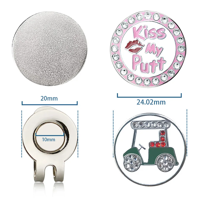 Golf Ball Marker Magnetic Hat Clip for Women by Girls Golfer