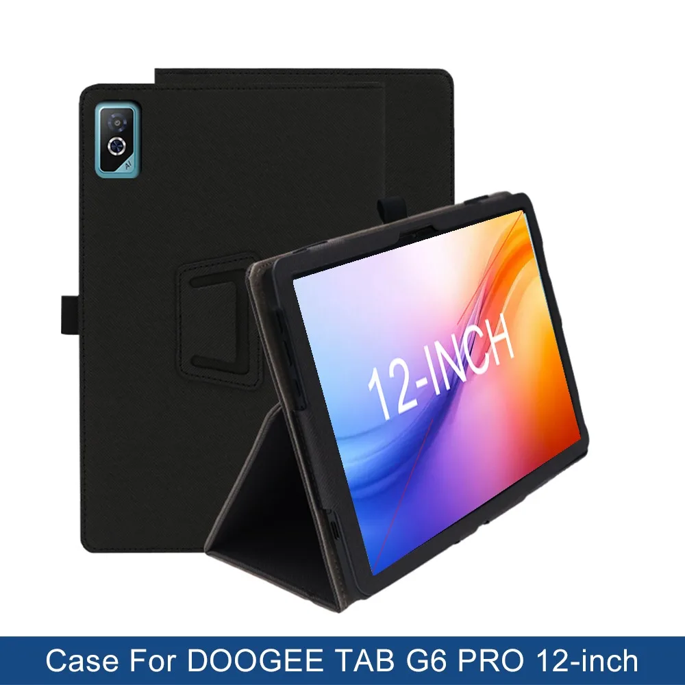Funda Case For DOOGEE TAB G6 Pro Case ,12" Inch Tablet PC PU Leather Two-fold stand Case Cover with Hand Strap ,Pencil Holder - 3