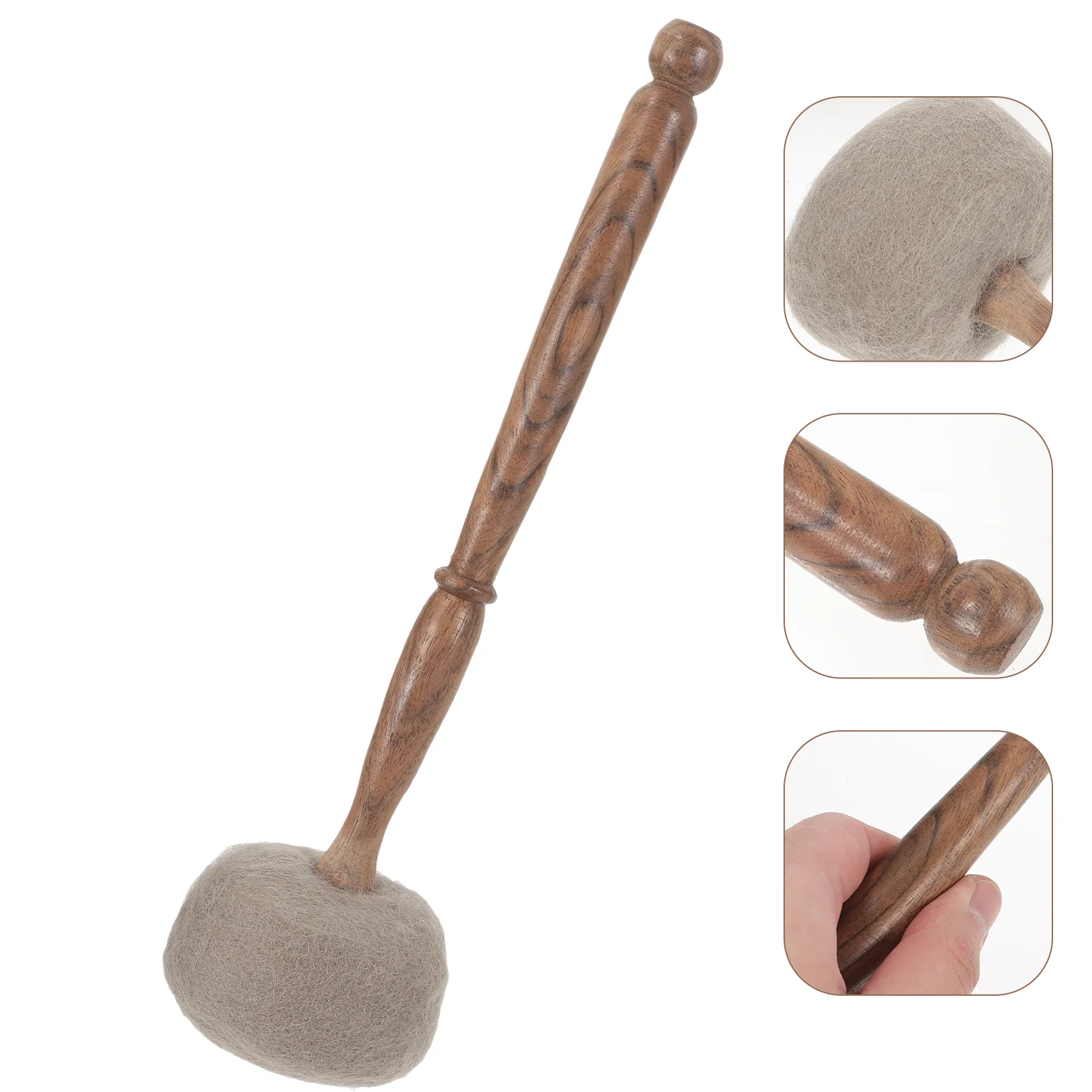 

Buddha Sound Bowl Hammer Meditation Singing Stick Wooden Striker Small for Parts Accessory Mallet