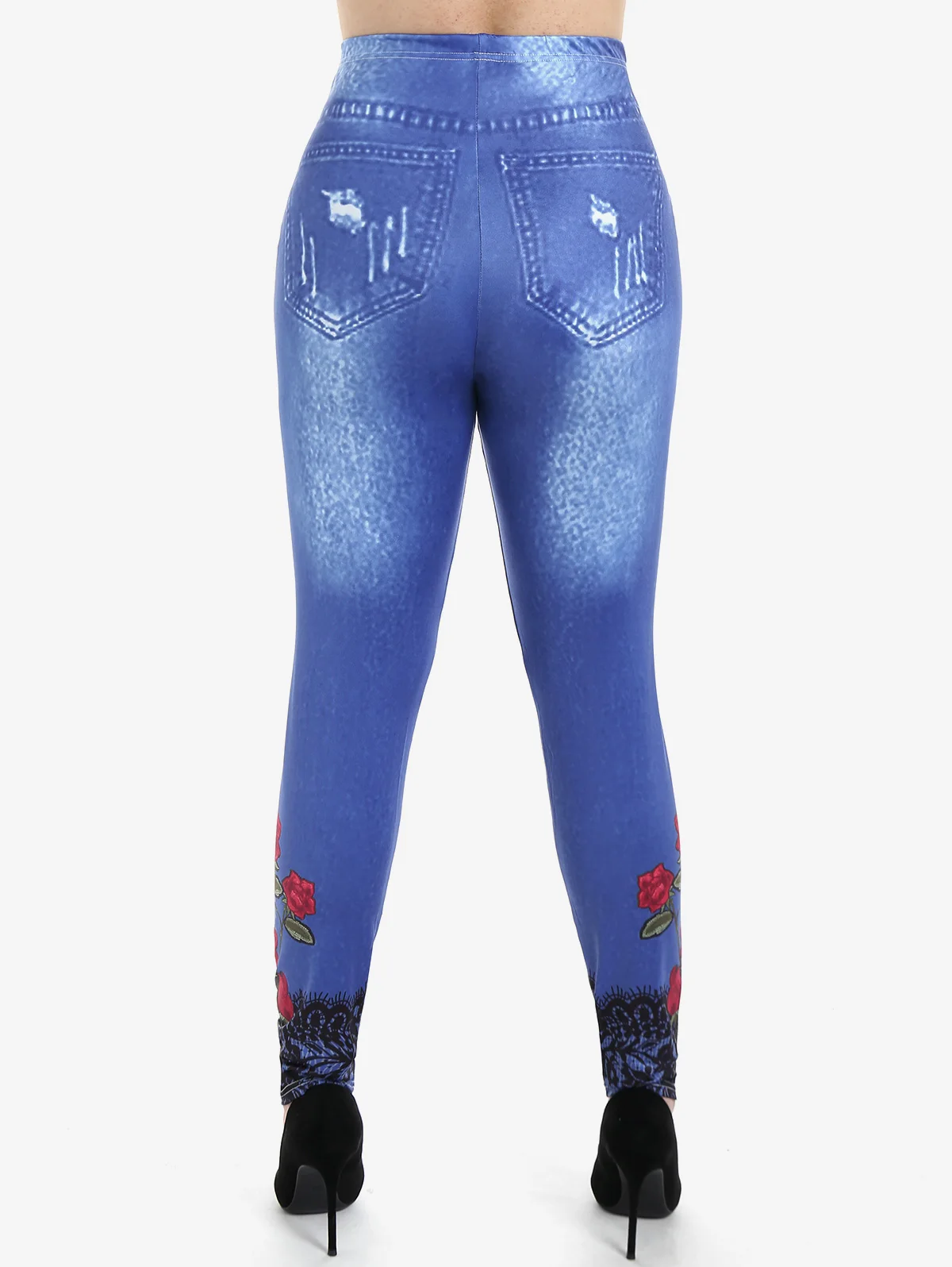 3d Plus Size Leggings ROSEGAL Plus Size Women's High Waist